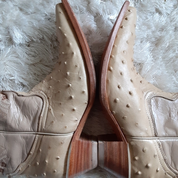 Tan Cream Rogers Boots Cowboy boots, size 7 - Picture 12 of 16